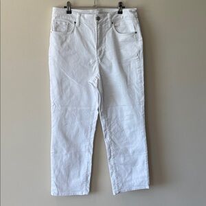 Chico's High Rise Straight Leg Crop‎ Denim Jeans - White - Sz 1.5